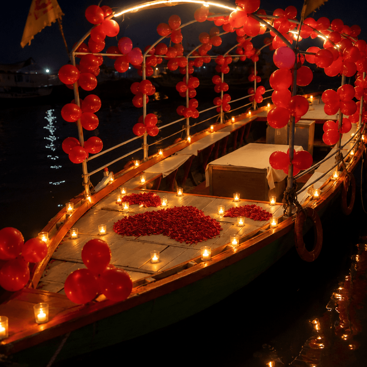 Candlelight & roses