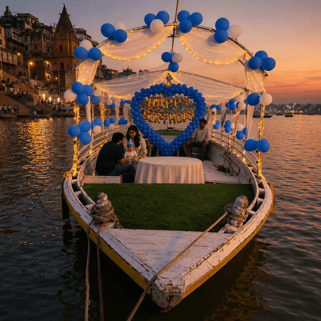 Birthday party on boat