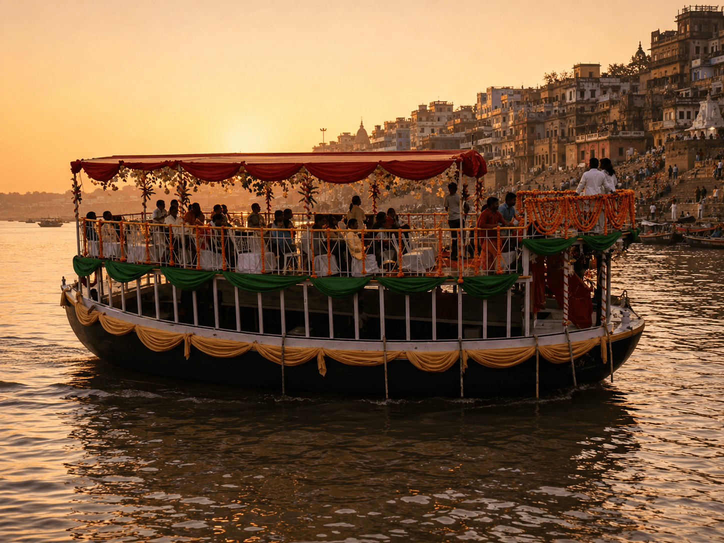 Guests celebrating on open deck