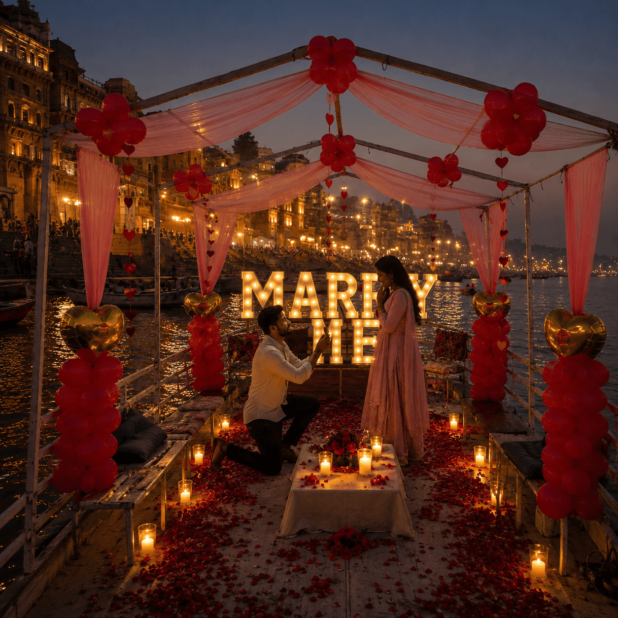 "Marry Me" proposal setup